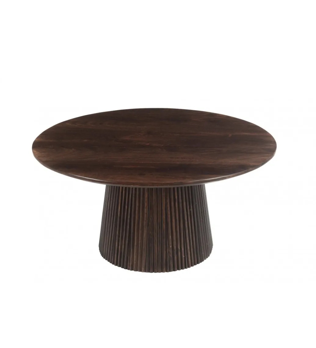 Stolik kawowy SELVETOR 80 cm w kolorze orzecha*LF-Design Outlet
