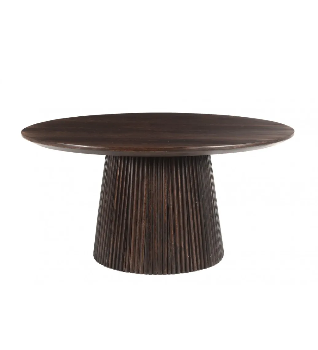 Stolik kawowy SELVETOR 80 cm w kolorze orzecha*LF-Design Outlet