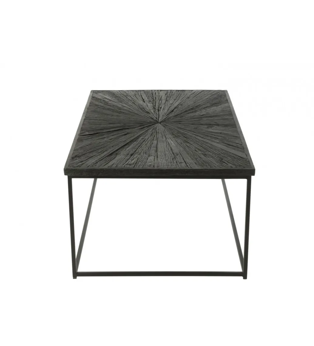 Stolik kawowy Shanil 120 cm drewno czarny*J-Line