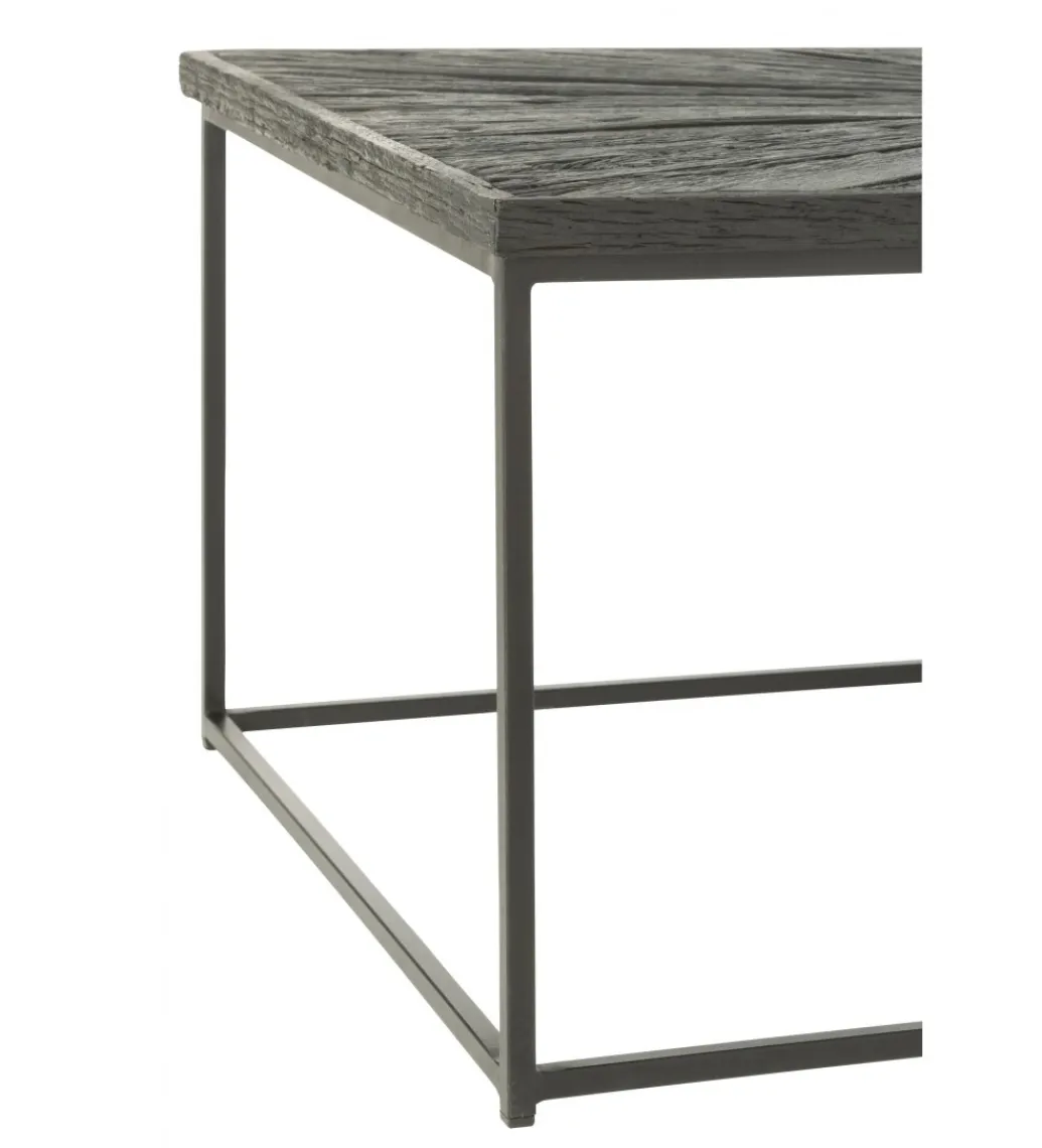 Stolik kawowy Shanil 120 cm drewno czarny*J-Line