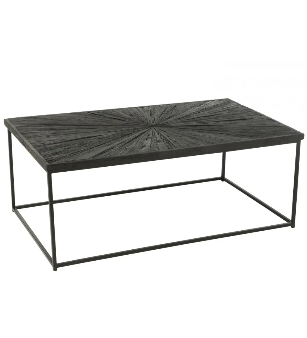 Stolik kawowy Shanil 120 cm drewno czarny*J-Line
