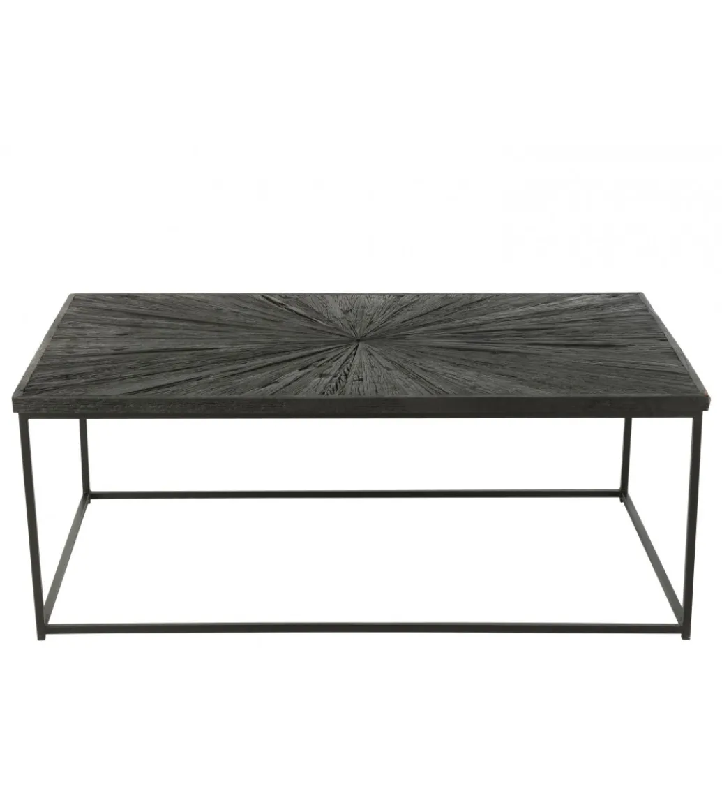 Stolik kawowy Shanil 120 cm drewno czarny*J-Line