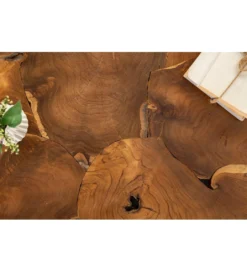 Stolik kawowy SHARK 90 cm drewno Teak*Invicta Interior - przedsprzedaż New