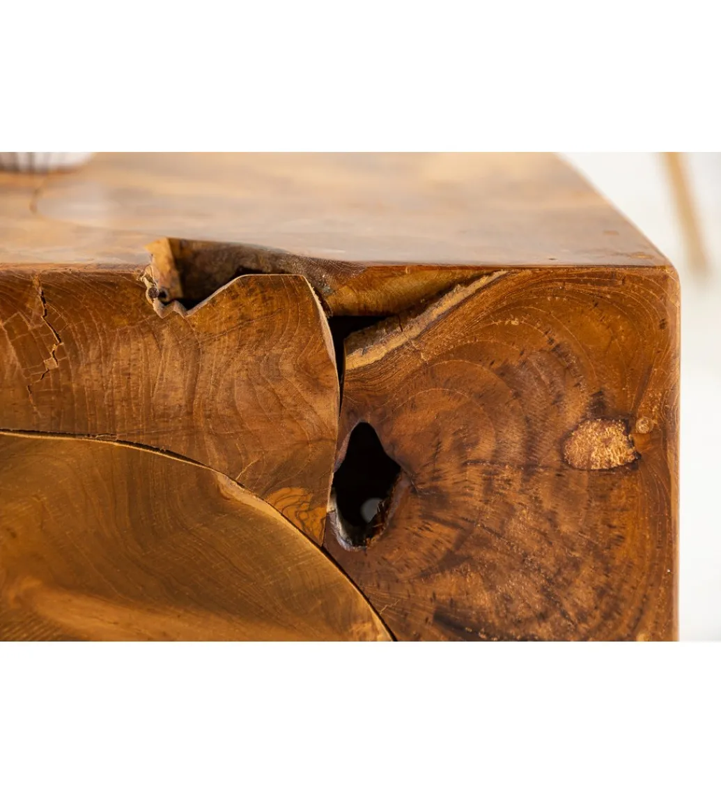 Stolik kawowy SHARK 90 cm drewno Teak*Invicta Interior - przedsprzedaż New