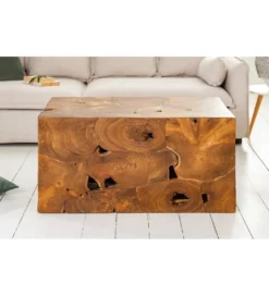 Stolik kawowy SHARK 90 cm drewno Teak*Invicta Interior - przedsprzedaż New