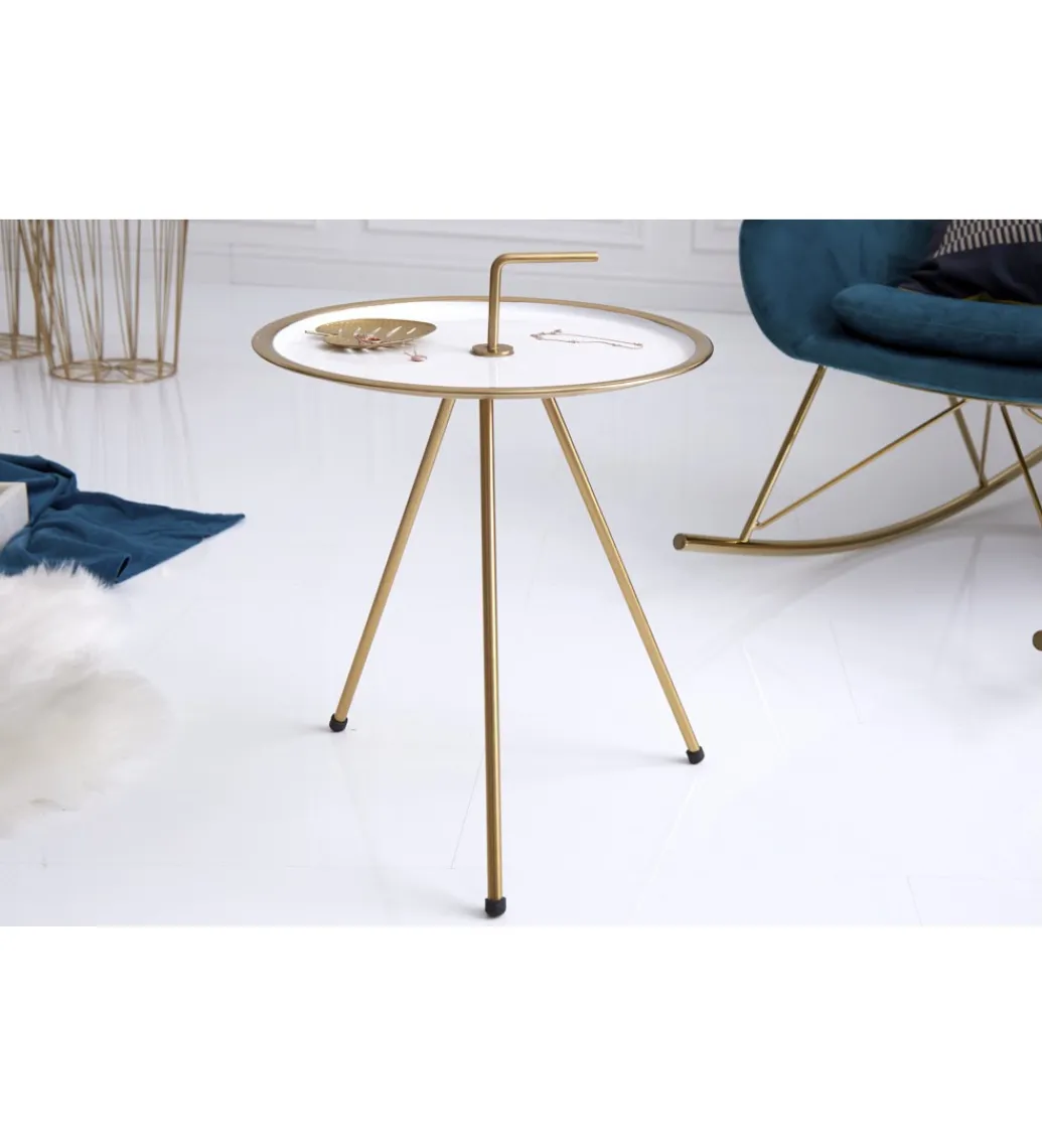 Stolik Kawowy Simply Clever 42 cm biały*Invicta Interior Best