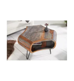 Stolik kawowy SPIN RETRO 60 cm drewno Sheesham*Invicta Interior Online
