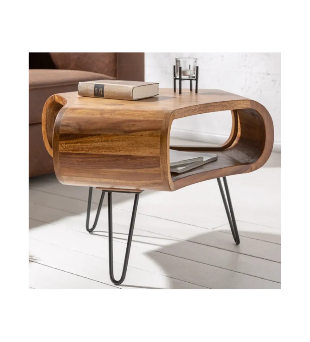 Stolik kawowy SPIN RETRO 60 cm drewno Sheesham*Invicta Interior Sale