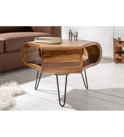Stolik kawowy SPIN RETRO 60 cm drewno Sheesham*Invicta Interior Sale