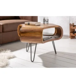 Stolik kawowy SPIN RETRO 60 cm drewno Sheesham*Invicta Interior Sale