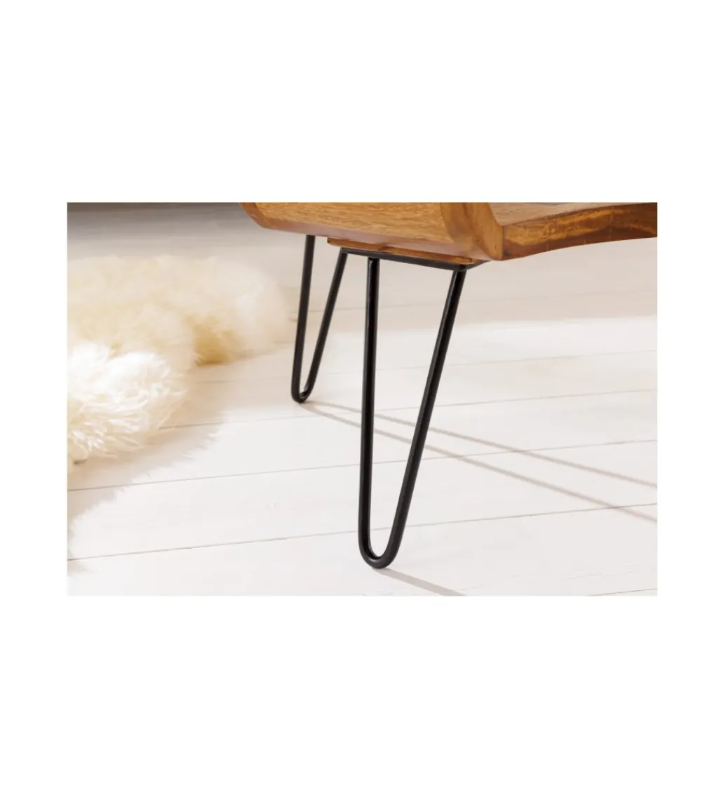 Stolik kawowy SPIN RETRO 100 cm drewno sheesham*Invicta Interior Clearance
