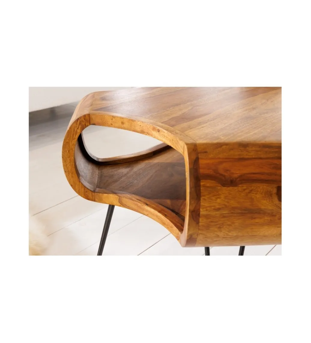 Stolik kawowy SPIN RETRO 100 cm drewno sheesham*Invicta Interior Clearance