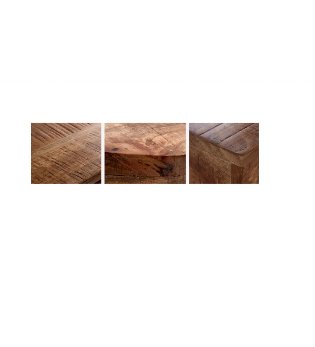 Stolik Kawowy Storage Orient 60 Cm srebrny Z Blatem drewna akacji*Invicta Interior Discount