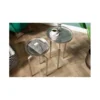 Stolik kawowy Strabe zestaw 2 srebrny*Invicta Interior New