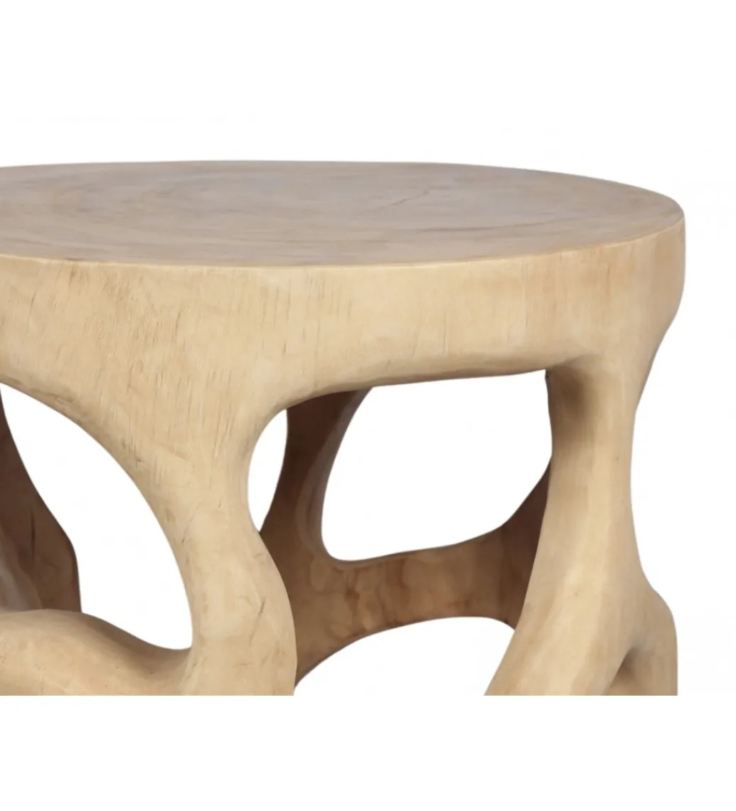 Stolik kawowy SUAR 50 cm drewno suar naturalne*Imeri Clearance