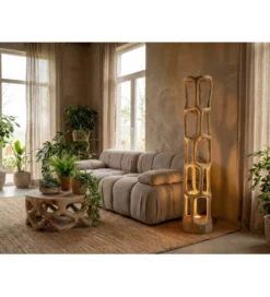 Stolik kawowy SUAR 70 cm drewno suar naturalne*Imeri Discount