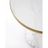 Stolik kawowy TALBI 50 cm w optyce białego marmuru*Halmar Sale