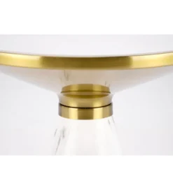 Stolik kawowy TALBI 50 cm w optyce białego marmuru*Halmar Sale