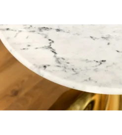 Stolik kawowy TEAR 60 cm złoty biały marmur*Invicta Interior - przedsprzedaż Hot