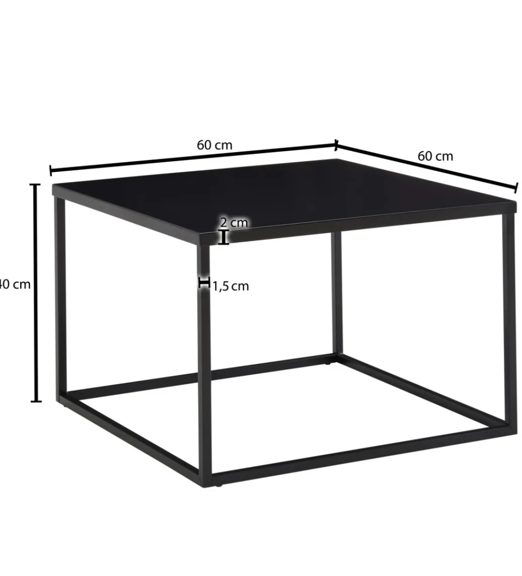 Stolik kawowy TECHANGO 60 cm czarny*WOHNLING, GERMANY Discount