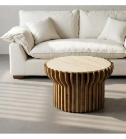 Stolik kawowy TEKALEMA 78 cm drewno mango*Zona-Design Best