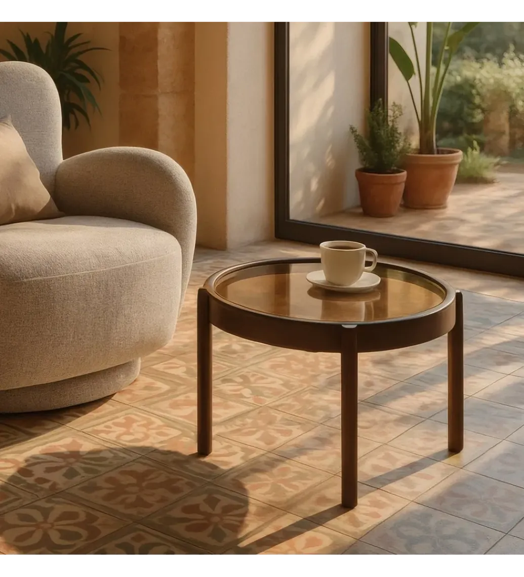 Stolik kawowy TERVO 61 cm ciemno brązowy*Zona-Design Sale