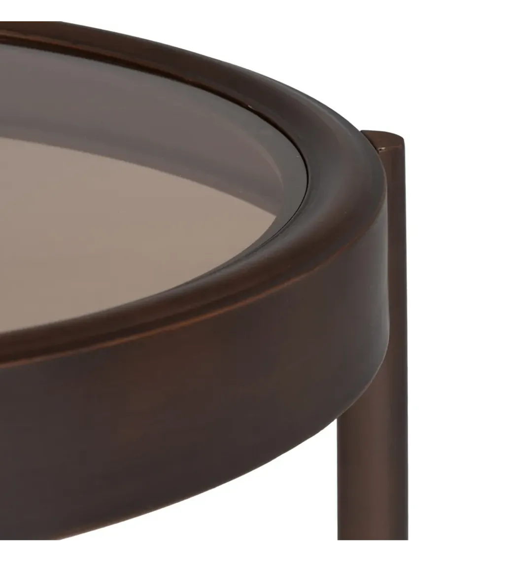 Stolik kawowy TERVO 75 cm ciemny brąz*Zona-Design New