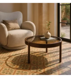 Stolik kawowy TERVO 75 cm ciemny brąz*Zona-Design New