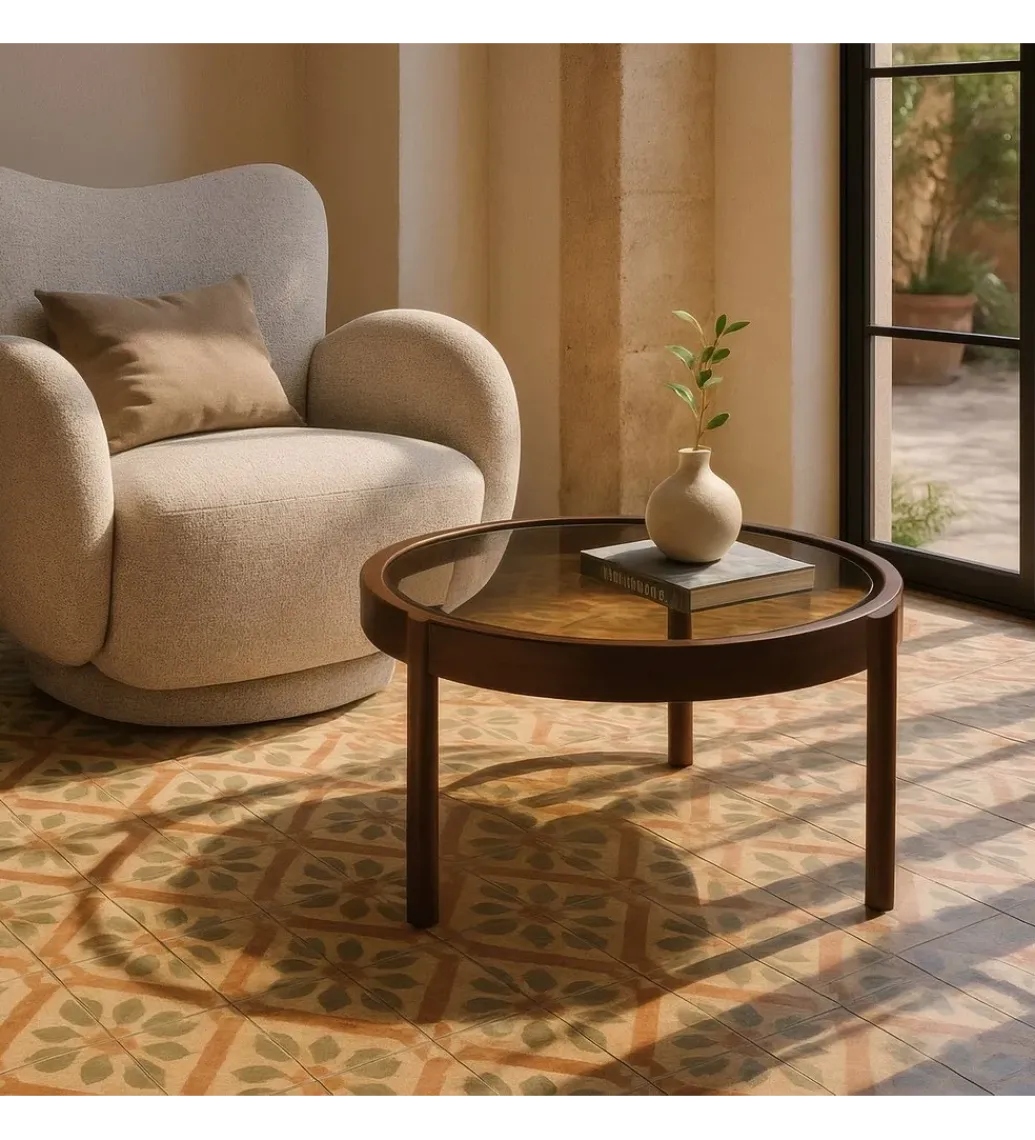Stolik kawowy TERVO 75 cm ciemny brąz*Zona-Design New