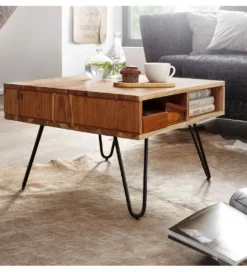 Stolik kawowy TINAR 60 cm drewno akacja*WOHNLING, GERMANY Sale