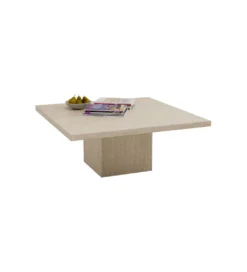 Stolik kawowy TRAVERTINO 100 x 100 cm naturalny*KARE