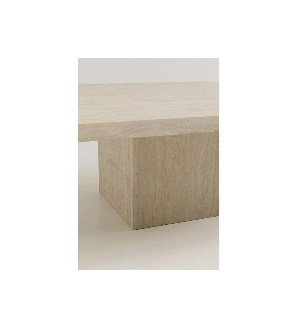 Stolik kawowy TRAVERTINO 100 x 100 cm naturalny*KARE