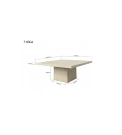 Stolik kawowy TRAVERTINO 100 x 100 cm naturalny*KARE
