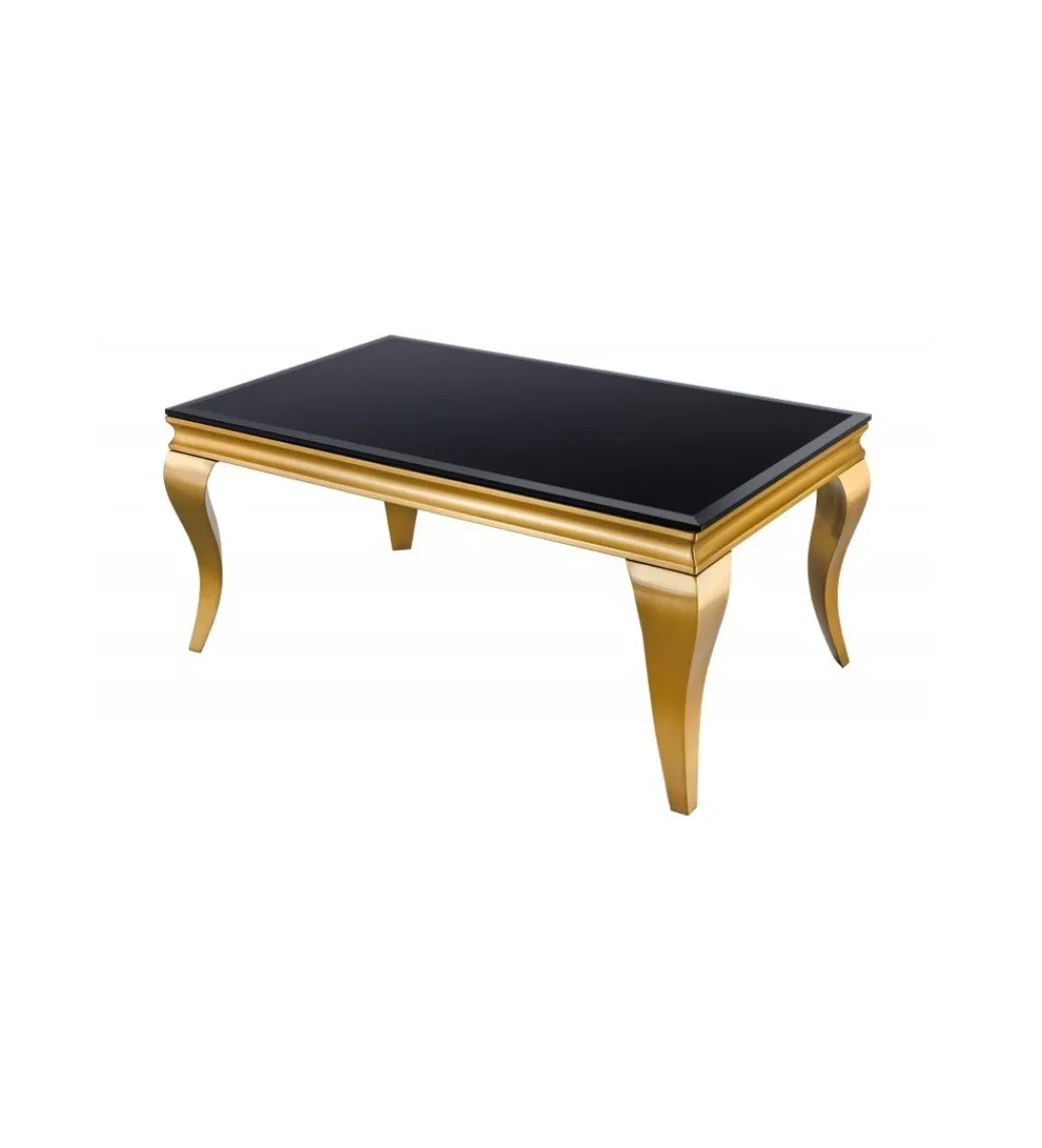 Stolik kawowy TRENTINO Modern Barock 100 cm czarny*Invicta Interior Clearance