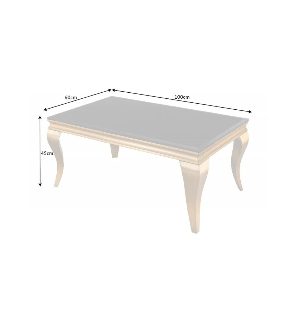 Stolik kawowy TRENTINO Modern Barock 100 cm czarny*Invicta Interior Clearance