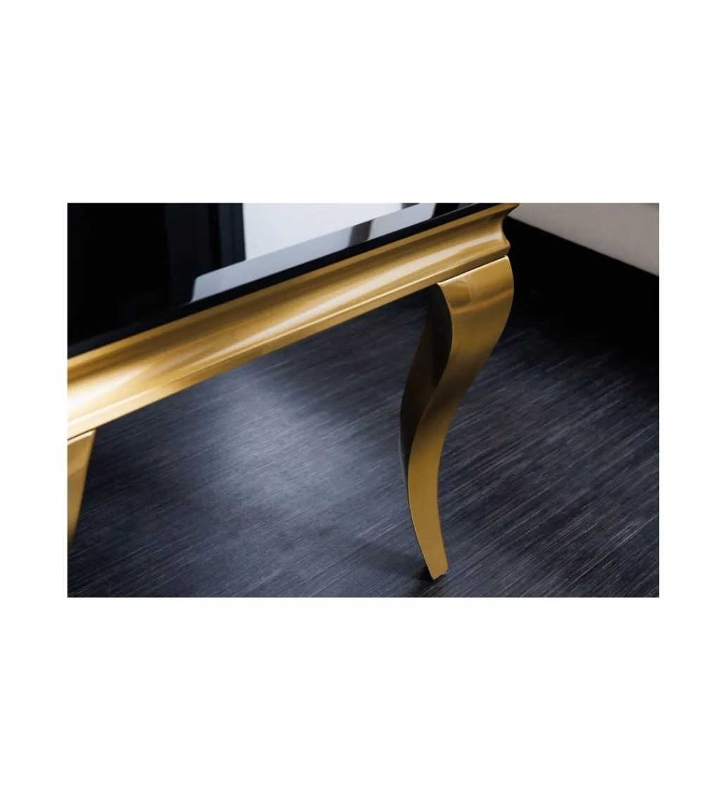 Stolik kawowy TRENTINO Modern Barock 100 cm czarny*Invicta Interior Clearance