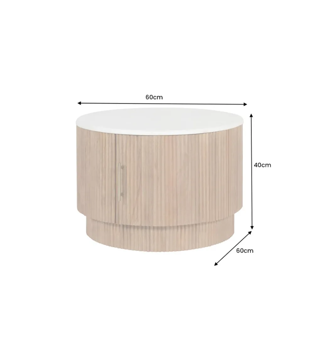 Stolik kawowy TRES CHIC 60 cm drewno mango naturalny*Invicta Interior - przedsprzedaż Sale