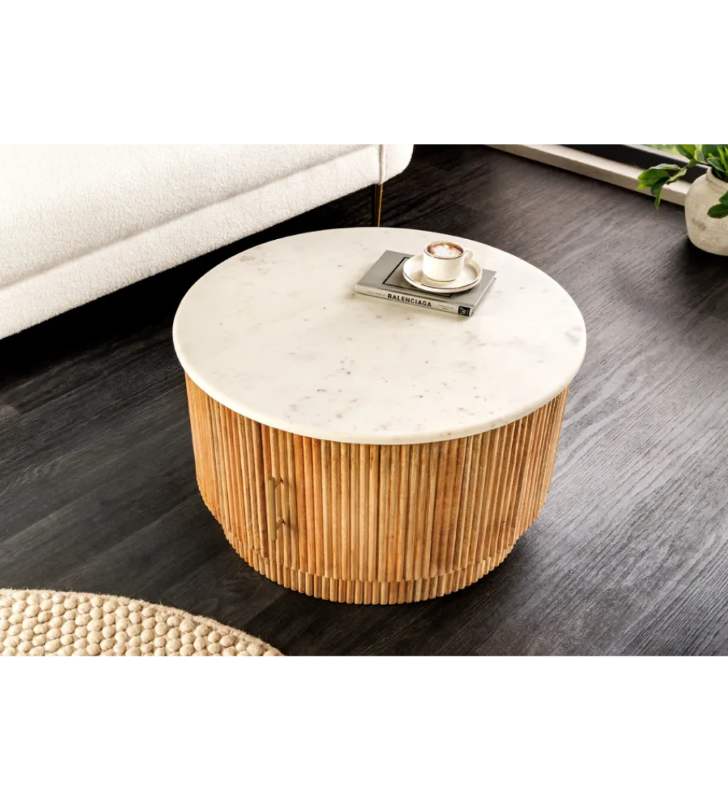 Stolik kawowy TRES CHIC 60 cm drewno mango naturalny*Invicta Interior - przedsprzedaż Sale