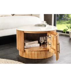 Stolik kawowy TRES CHIC 60 cm drewno mango naturalny*Invicta Interior - przedsprzedaż Sale