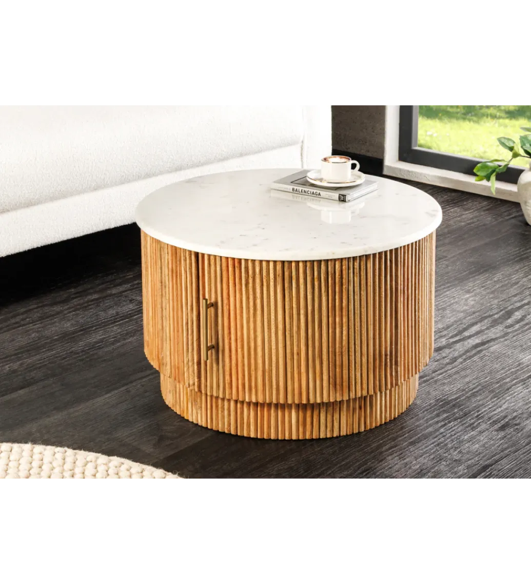 Stolik kawowy TRES CHIC 60 cm drewno mango naturalny*Invicta Interior - przedsprzedaż Sale