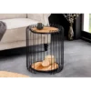Stolik kawowy TRUE ELEMENTS 46 cm  drewno akacjowe czarny naturalny*Invicta Interior