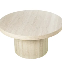 Stolik kawowy UDERMENTA 80 cm w optyce travertynu*Exclusivas New