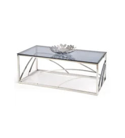 Stolik kawowy UNIVERSE 120 cm srebrny*Halmar Best