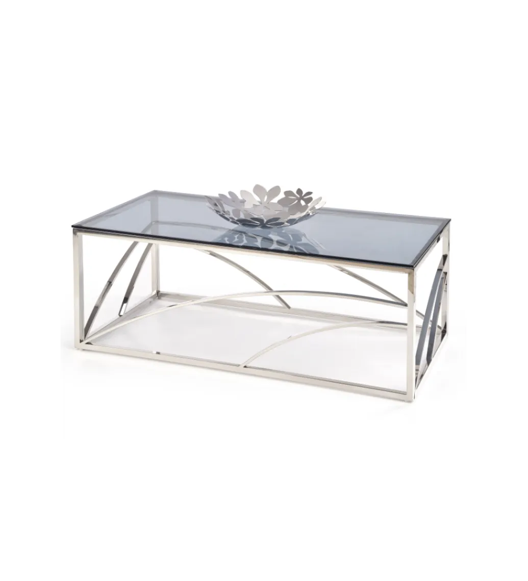 Stolik kawowy UNIVERSE 120 cm srebrny*Halmar Best