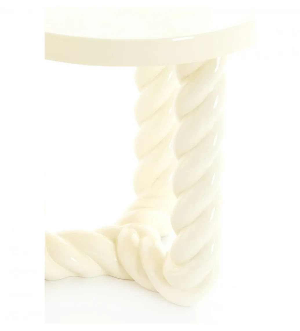 Stolik kawowy VALLEJO 46 cm kremowy*L&L Clearance