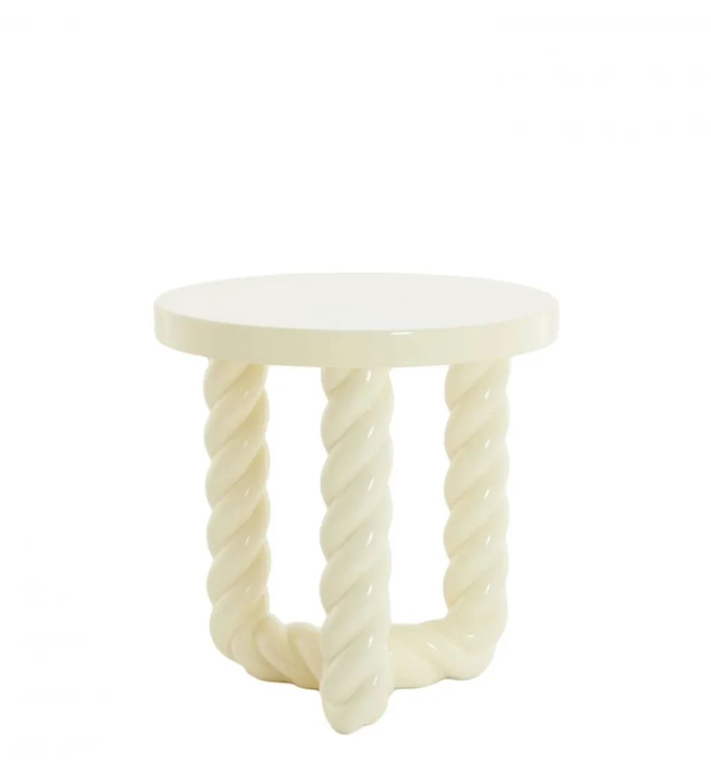 Stolik kawowy VALLEJO 46 cm kremowy*L&L Clearance