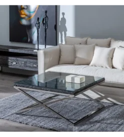 Stolik kawowy VERTA 100 cm szklany*Zona-Design