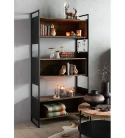 Stolik kawowy VONI 45 cm woptyce drewna*J-Line Discount