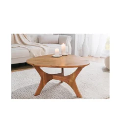 Stolik kawowy WELS 70 cm drewno akacja honey*Invicta Interior Sale