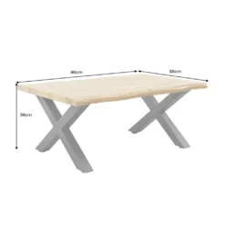 Stolik kawowy WILD 90 cm wygląd naturalnego dębu*Invicta Interior - przedsprzedaż Discount